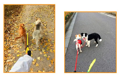 Dog Leash Double Leashes for Dogs Walking Detachable Dog Chains Two Dogs Double Leashes Walker Pet Supplies Accessories Pet Belt