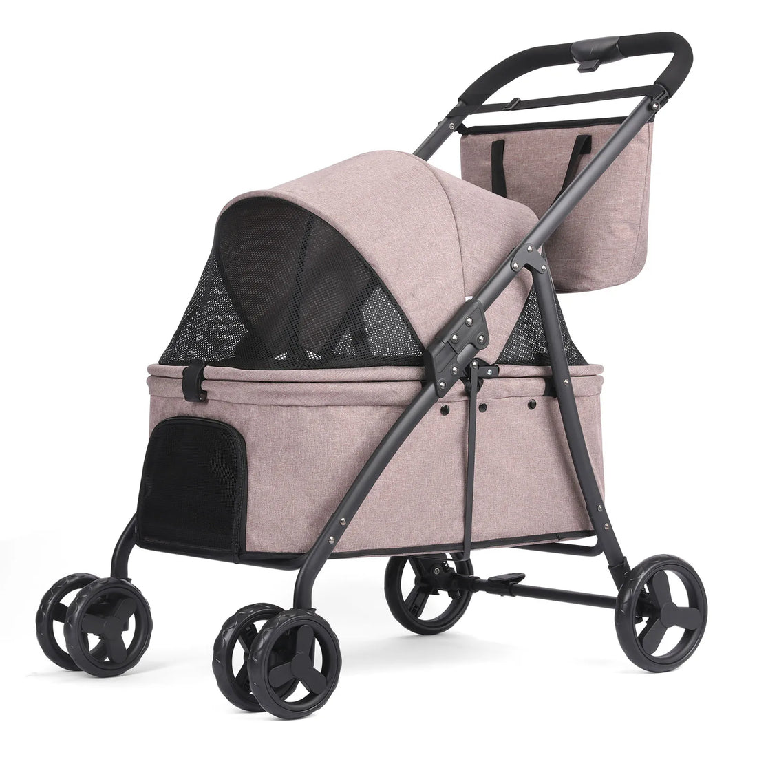 Foldable Dog Stroller Portable Dog Buggy 4 Wheel Pet Stroller Pushchair Travel Carriage Stroller Cart with Fashion  bag