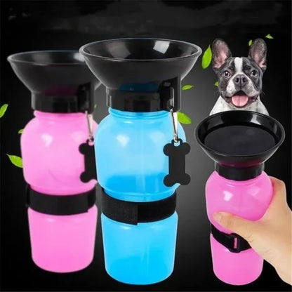500ml Outdoor Portable Pet Water Bottle – Leakproof Dog &amp; Cat Travel Cup with Drinking Bowl Feeder
