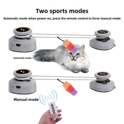 eractive Ball Toys Automatic Rolling Ball Faux Tail Rechargeable Smart Pet Electric Toy Cat Training Imitate Mouse