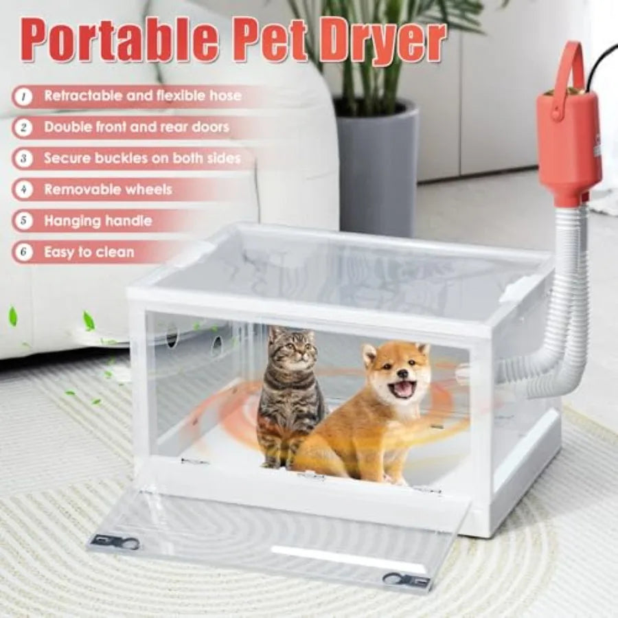 Automatic Pet Dryer Box For Cats And Small Dogs With Timed Operation