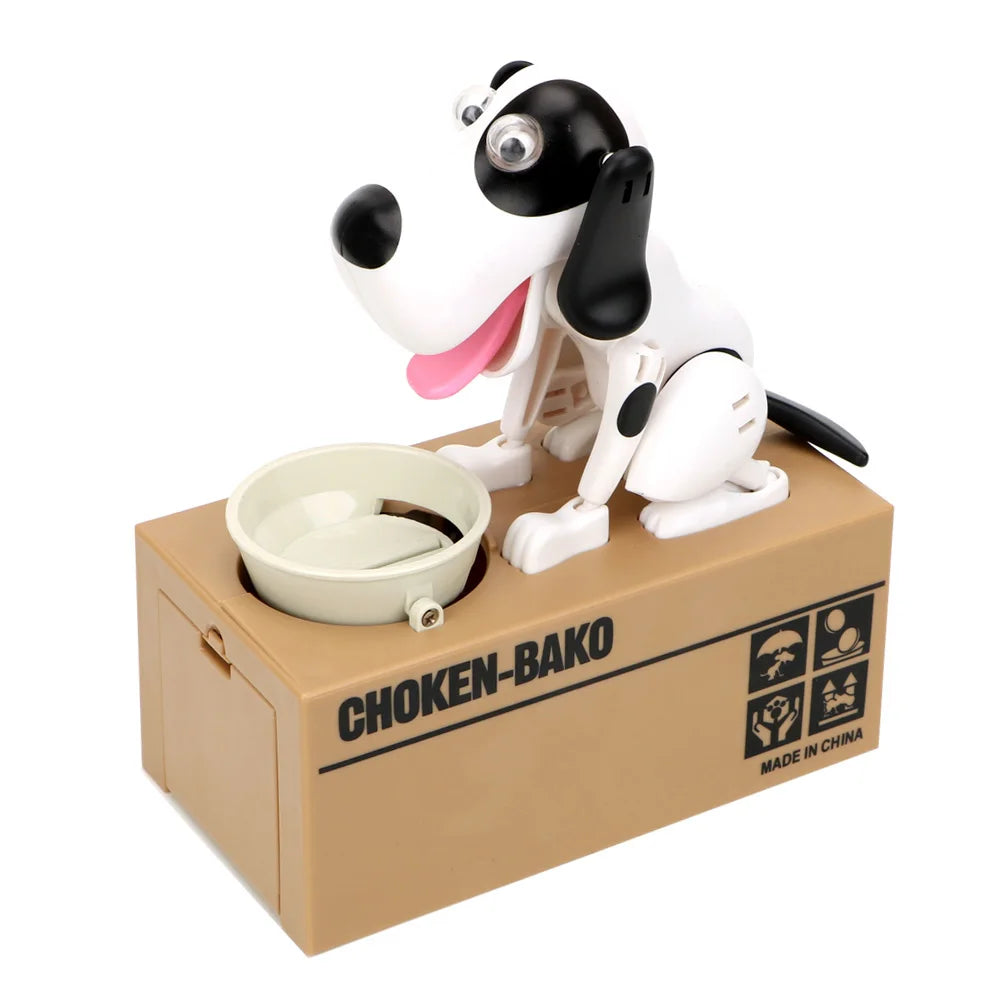 1PC Creative Electric Cartoon Eating Money Dog Piggy Bank Fortune Dog Piggy Bank Children&