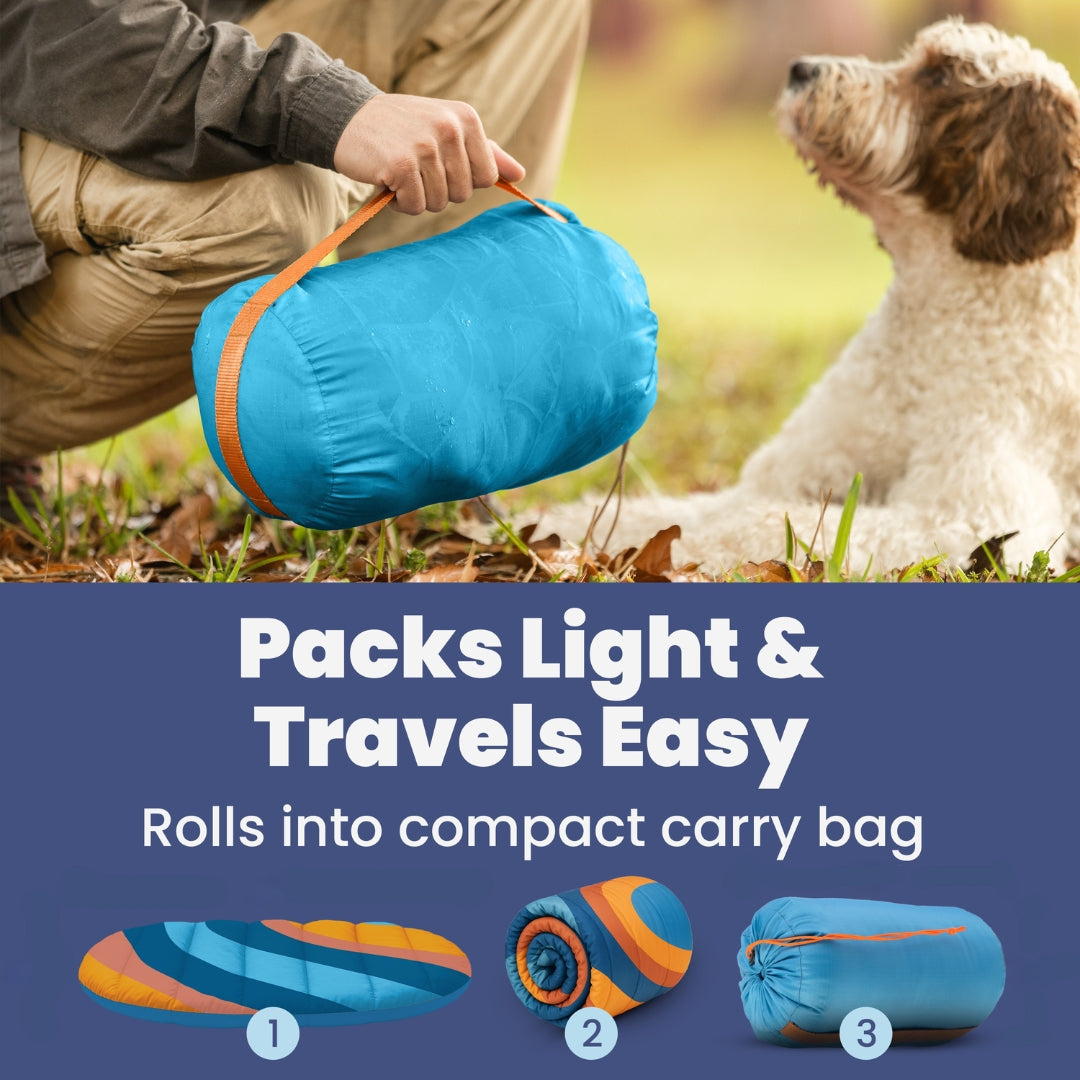 Travel Dog Bed - Foldable &amp; Packable for Travel, Road Trip, Camping
