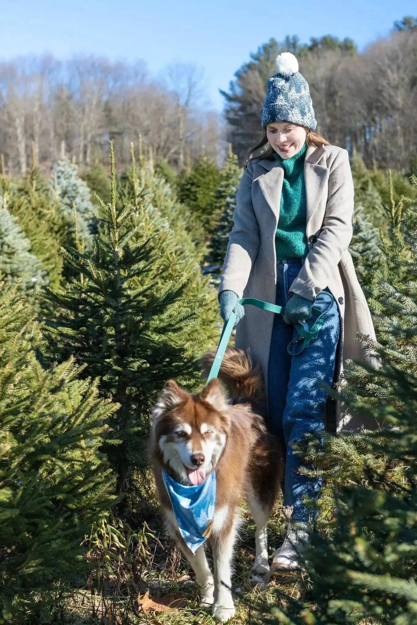 Siberian Spruce Dog Bandana &amp; Matching Keychain