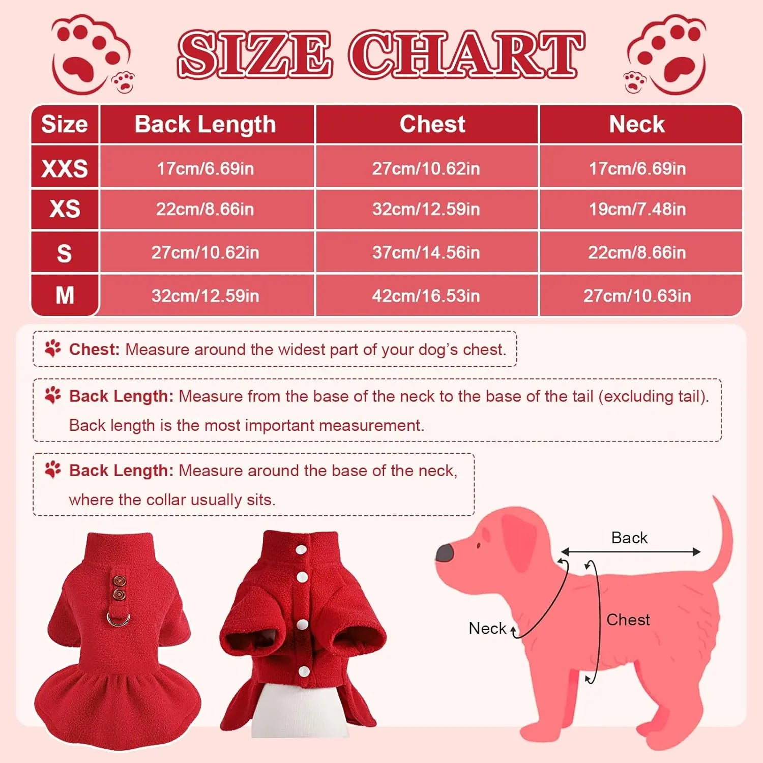 Small Dog Fleece Sweater Dress with Skirt &amp; D-Ring Winter Puppy Outfit