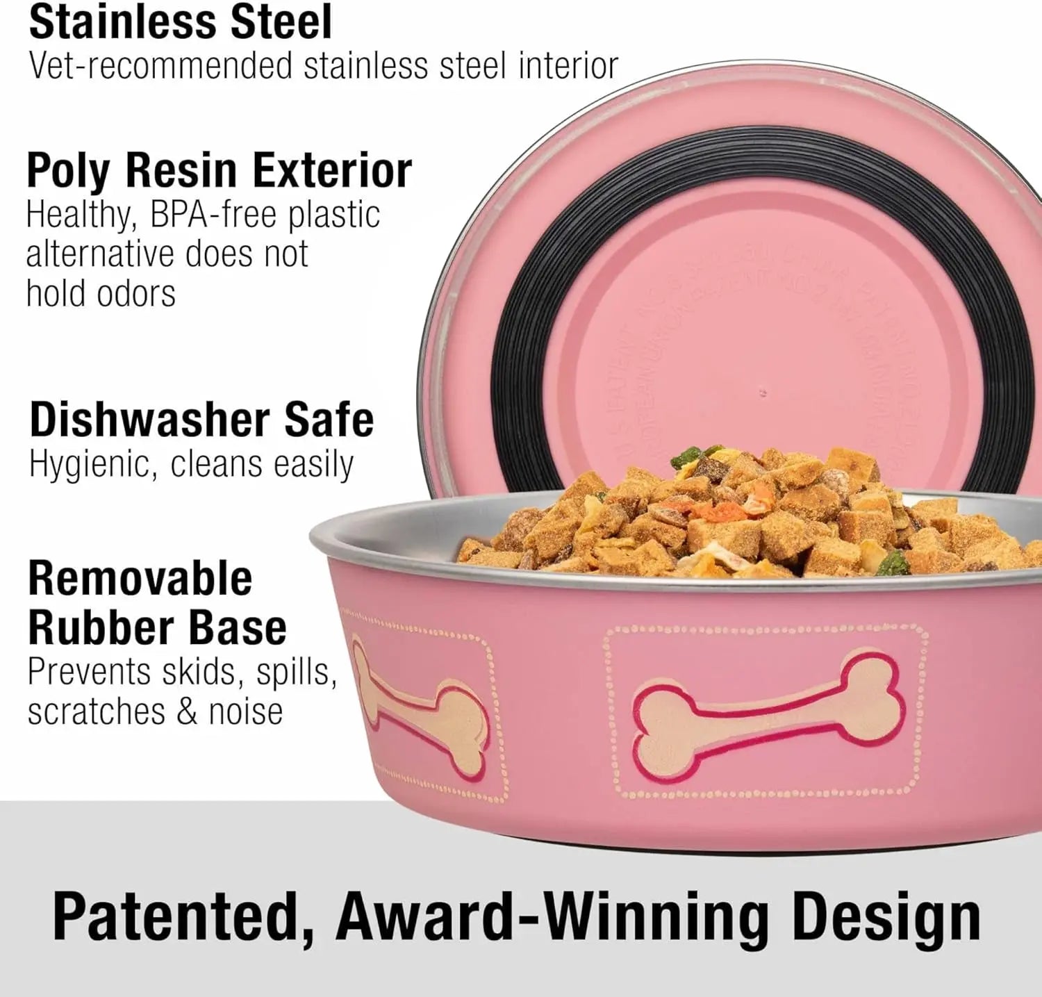 Stainless Steel Dog &amp; Cat Bowl | Spill-Resistant Feeding Bowl (various colors)