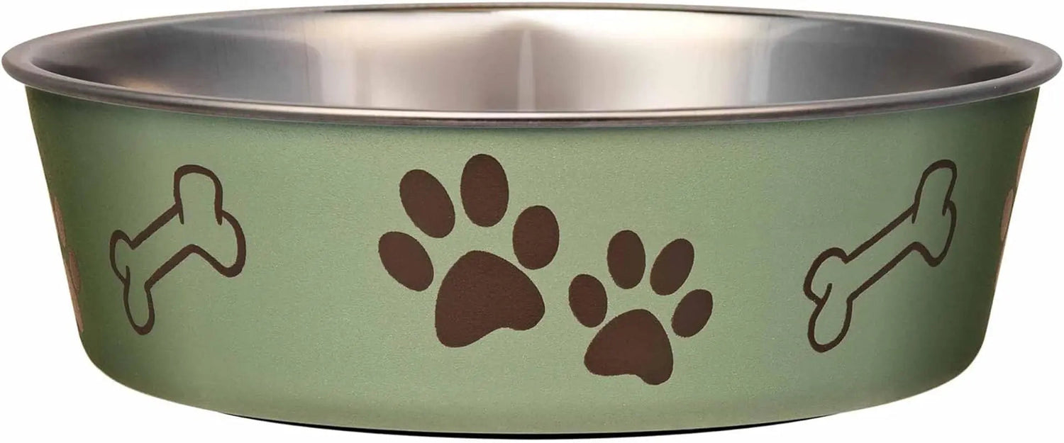 Stainless Steel Dog &amp; Cat Bowl | Spill-Resistant Feeding Bowl (various colors)