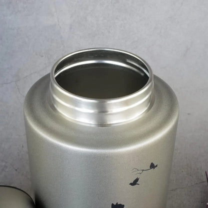 Stainless Steel Pet Memorial Urn for Cats &amp; Small Dogs with Secure Lid Keepsake