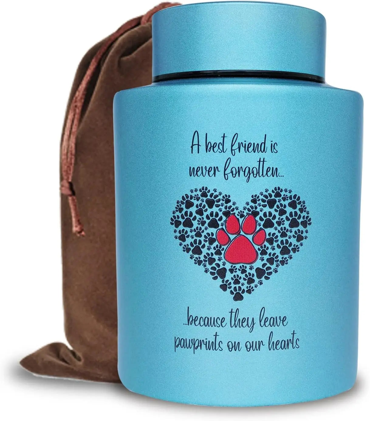 Stainless Steel Pet Memorial Urn for Cats &amp; Small Dogs with Secure Lid Keepsake
