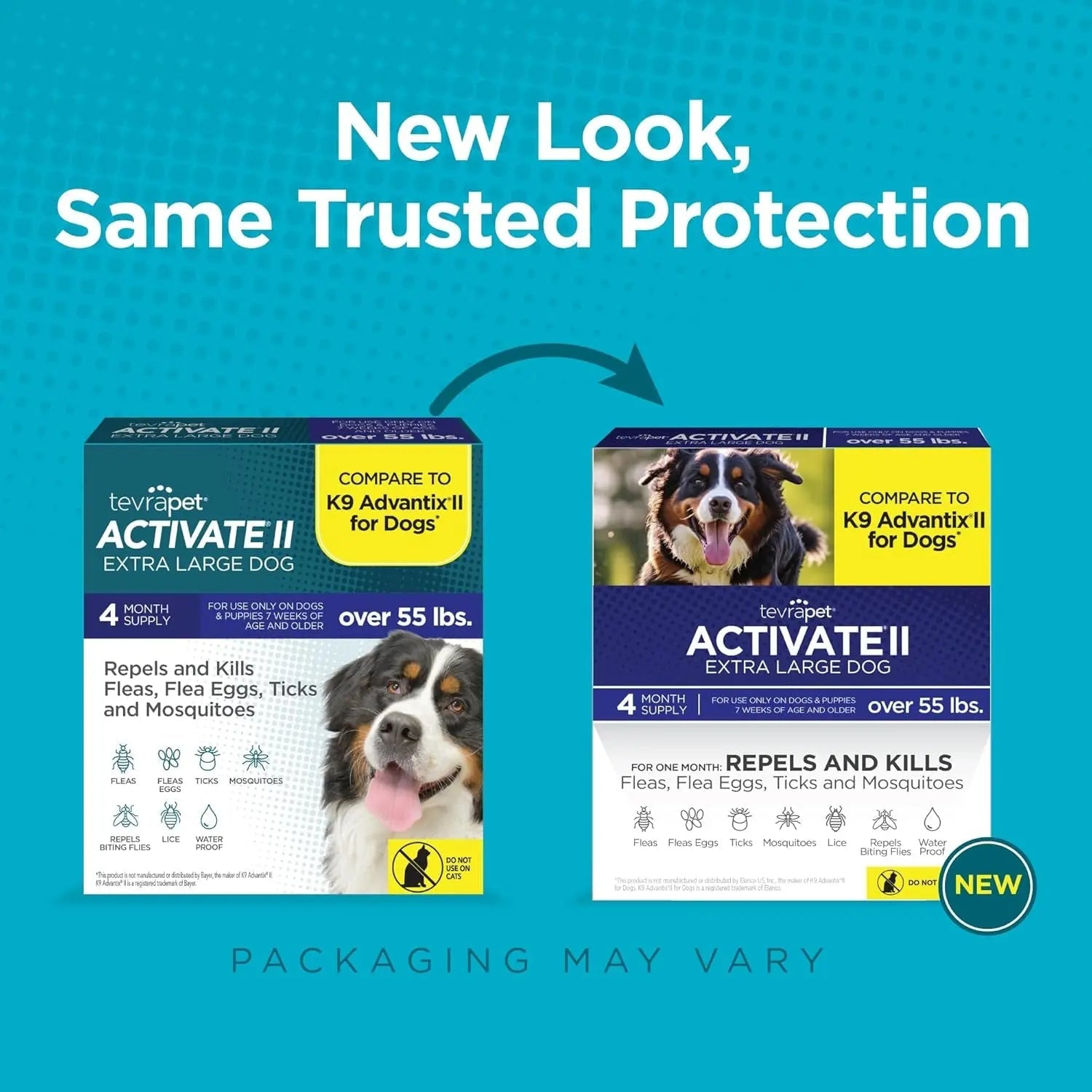 TevraPet Activate II Flea &amp; Tick for Dogs 55+ lbs – 4 Month Supply