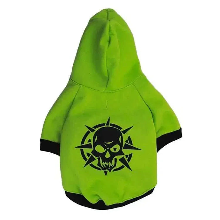 Hooded Scary Skull Fleece Pet T-Shirt