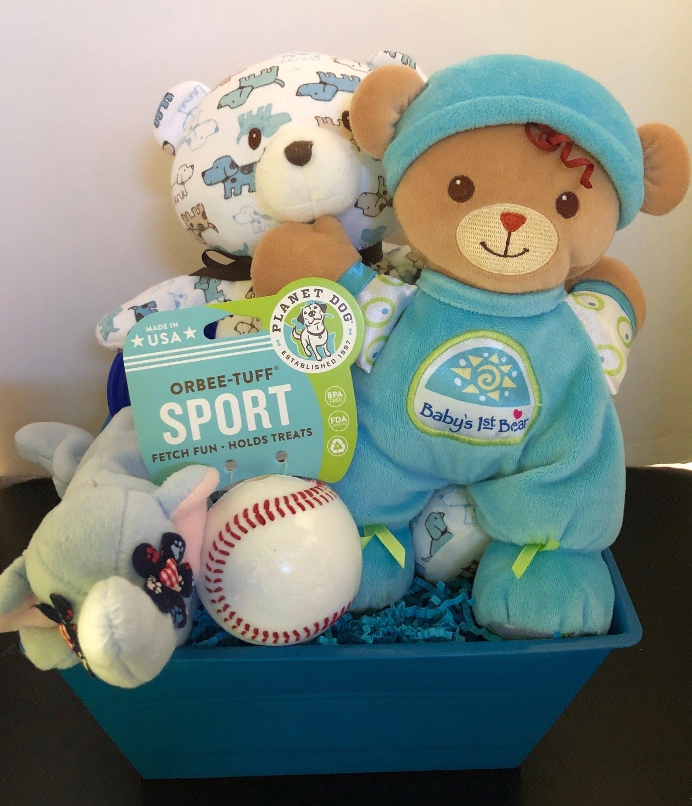Boy-oh-Boy SQUEAKY Gift Basket for Dogs &amp; Puppies: 3 Sizes