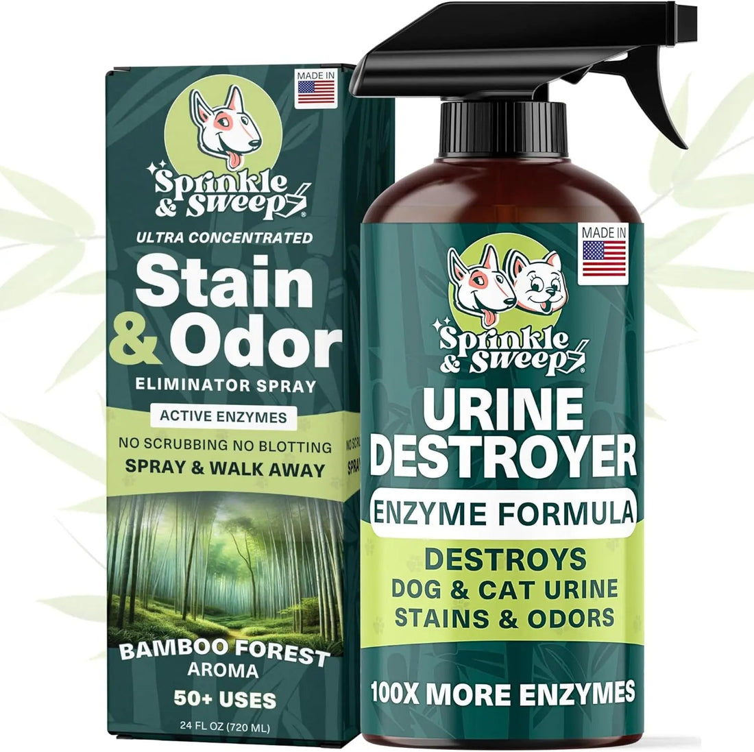 Urine Destroyer Enzyme Cleaner Spray for Dog &amp; Cat Stains 24oz