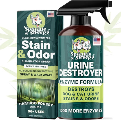 Urine Destroyer Enzyme Cleaner Spray for Dog &amp; Cat Stains 24oz