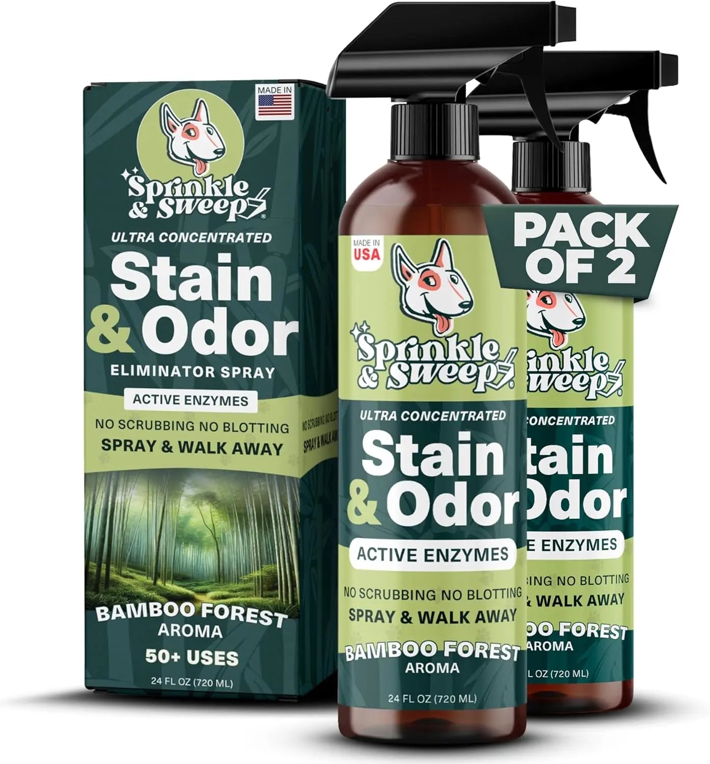 Urine Destroyer Enzyme Cleaner Spray for Dog &amp; Cat Stains 24oz