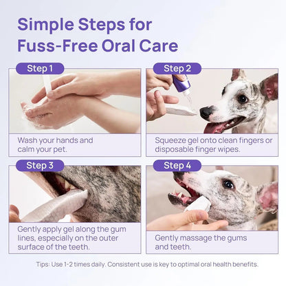 Vet-Recommended Oral Repair Gel for Dogs &amp; Cats, Fresh Breath, Gingivitis Relief &amp; Tartar Prevention