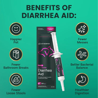 VetriScience Quick Action Diarrhea Aid Paste for Dogs &amp; Cats, 35cc