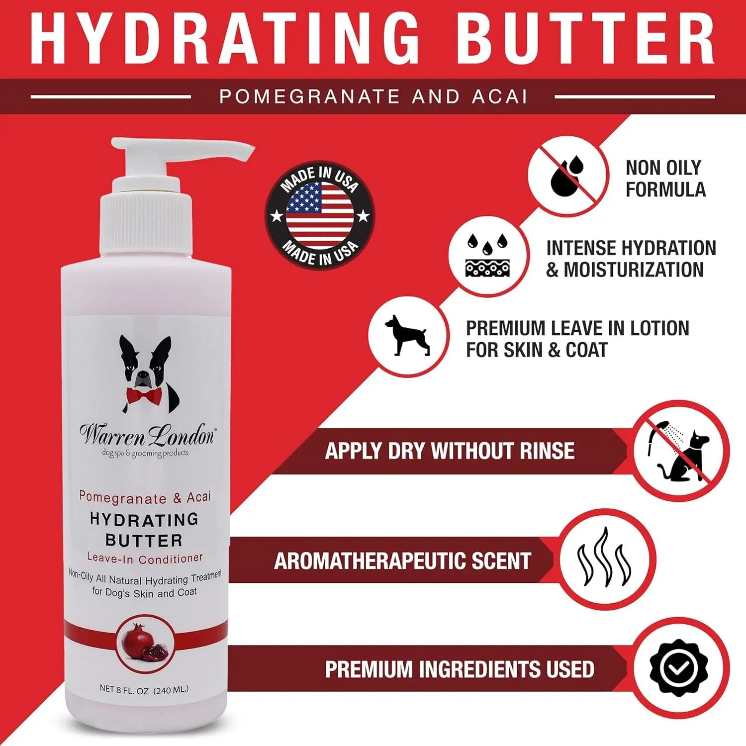 Warren London Butter Combo 8oz – Dog Shampoo &amp; Leave-In Conditioner, Pom &amp; Fig