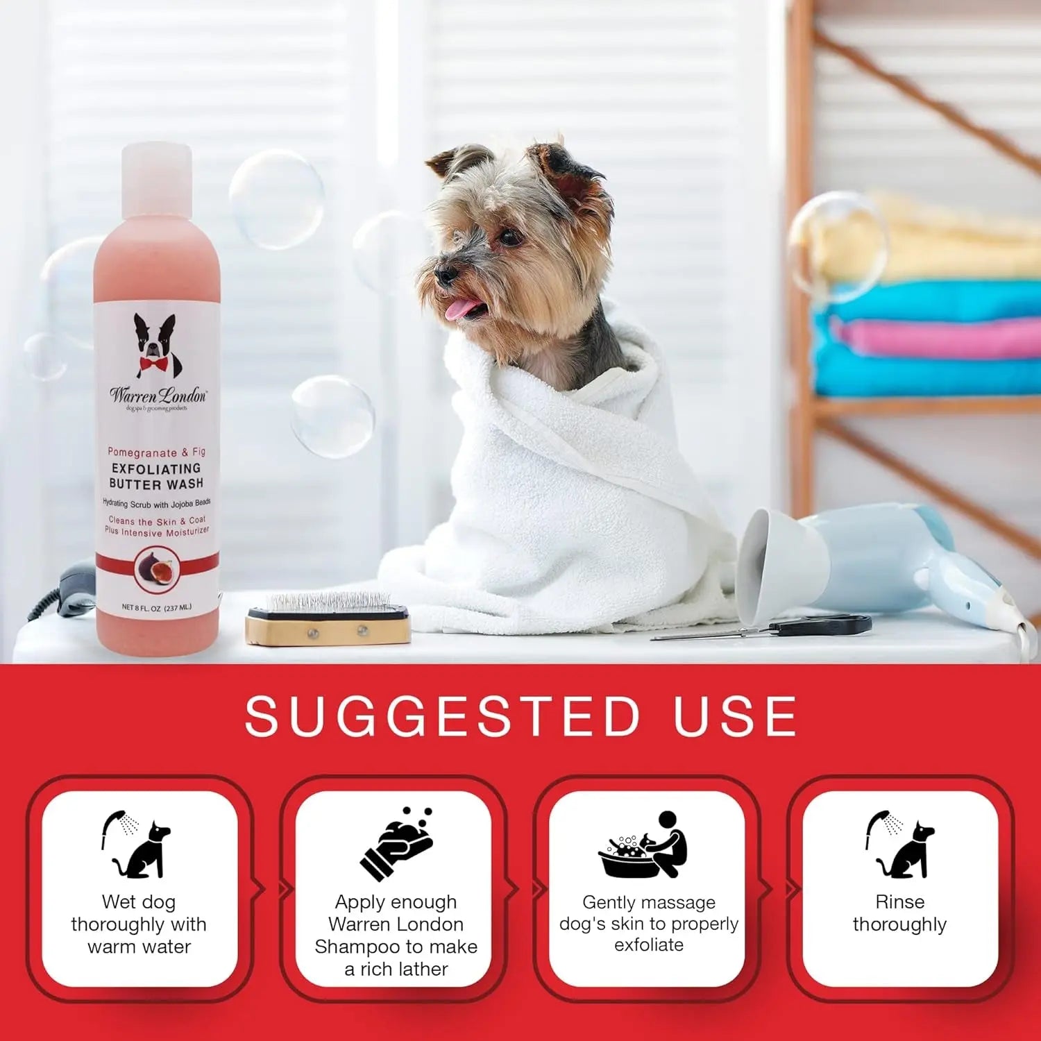 Warren London Butter Combo 8oz – Dog Shampoo &amp; Leave-In Conditioner, Pom &amp; Fig