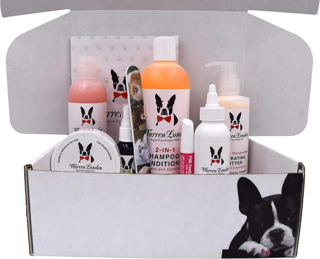 Warren London Ultimate Dog Spa Gift Box 8-Piece Grooming &amp; Pampering Kit