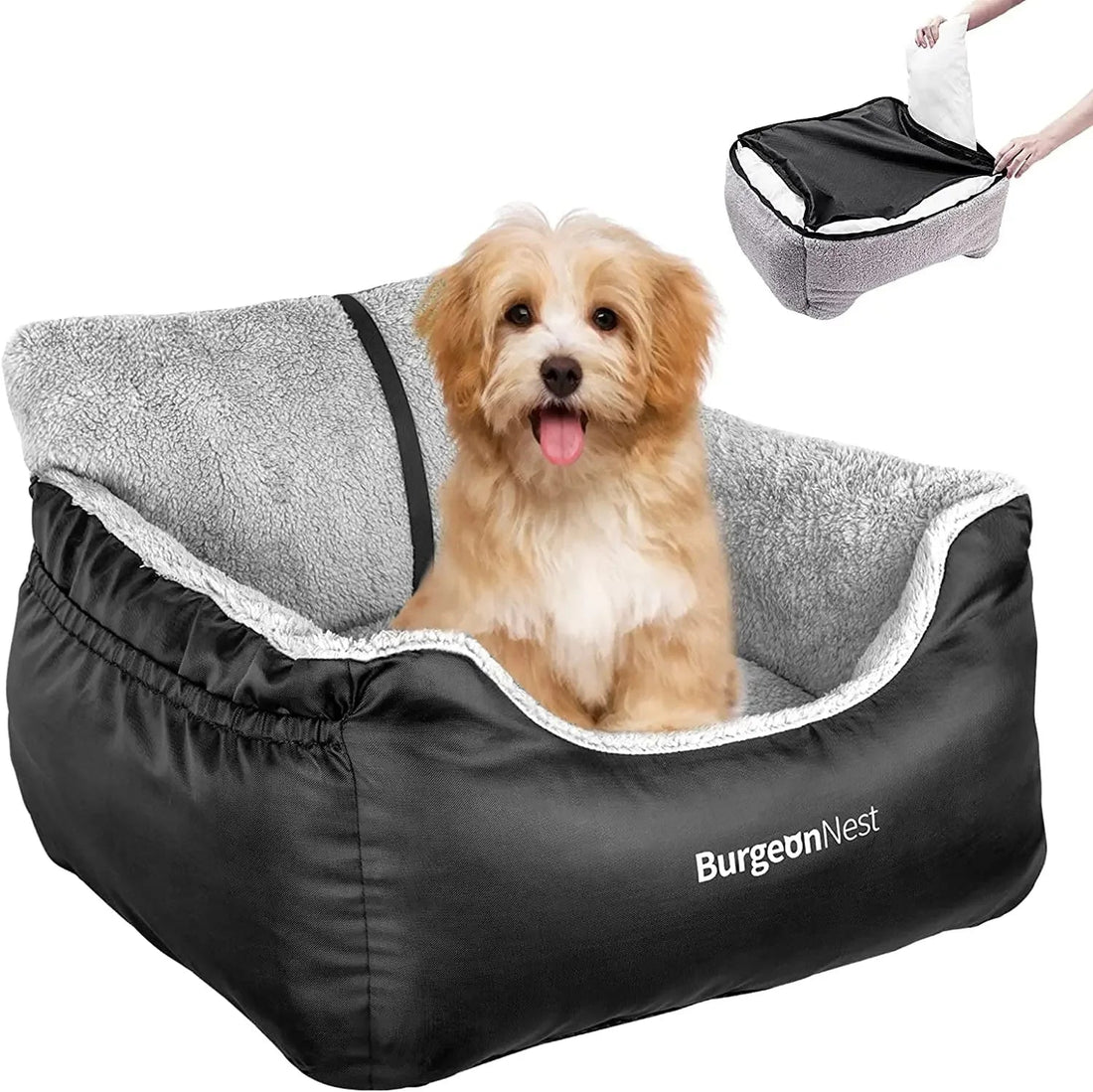 Washable Pet Car Seat Booster for Small Dogs &amp; Cats, Oxford Fabric