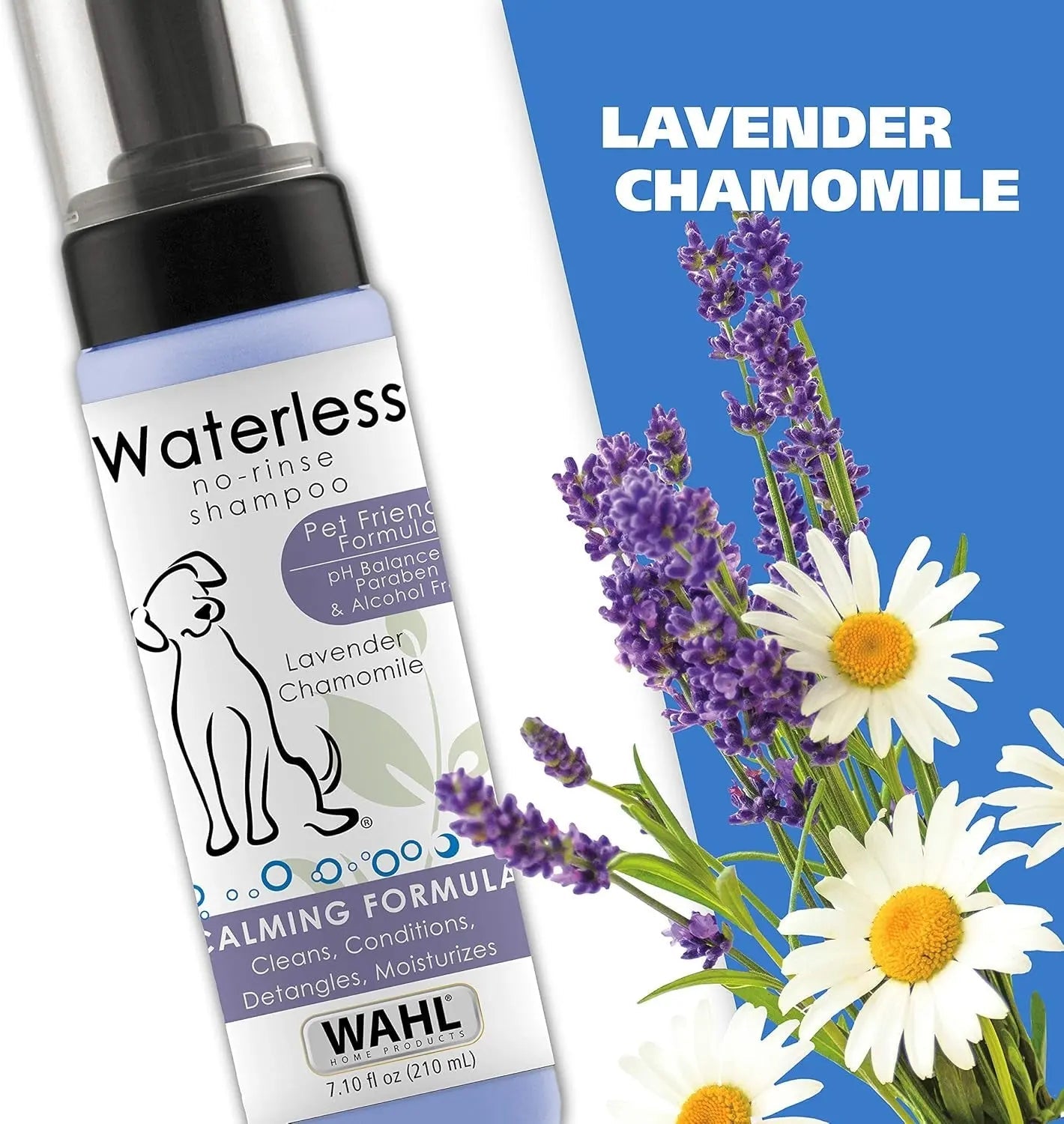 Waterless No Rinse Pet Shampoo Lavender &amp; Chamomile 2-Pack for Dogs &amp; Cats