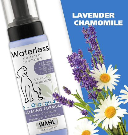 Waterless No Rinse Pet Shampoo Lavender &amp; Chamomile 2-Pack for Dogs &amp; Cats
