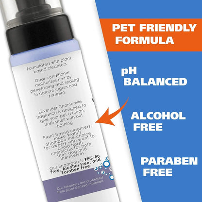 Waterless No Rinse Pet Shampoo Lavender &amp; Chamomile 2-Pack for Dogs &amp; Cats