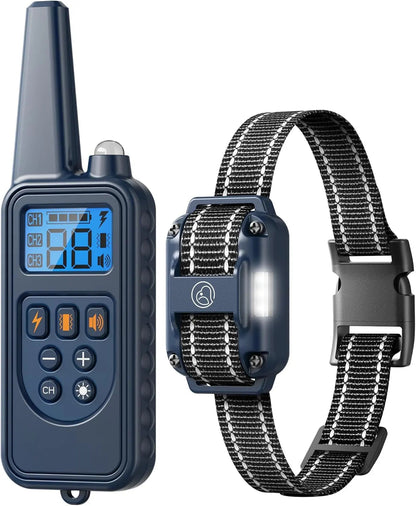Waterproof Dog Training Collars for up to 3 Dogs 2600FT Remote IPX7 Rechargeable