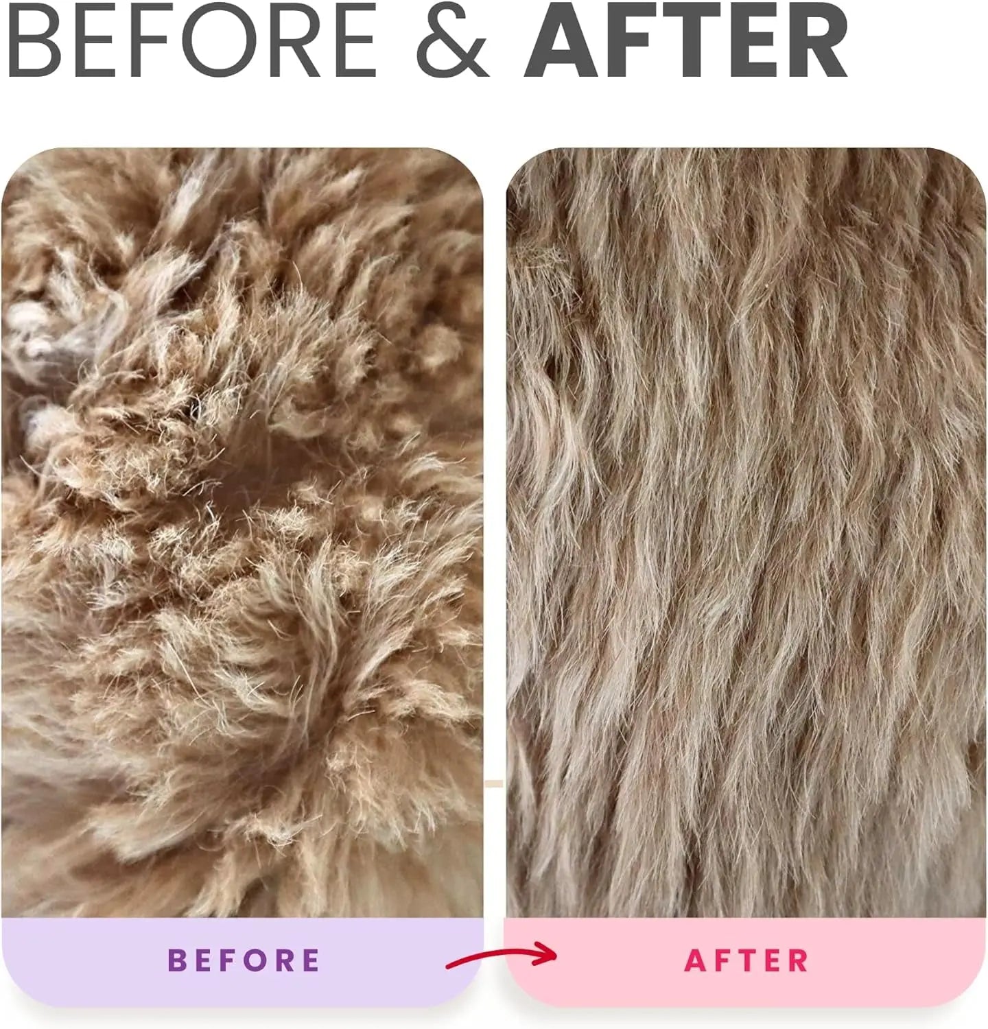 Whitening Dog Shampoo &amp; Leave-In Conditioner Detangler Odor Control Set