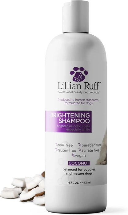 Whitening Dog Shampoo &amp; Leave-In Conditioner Detangler Odor Control Set