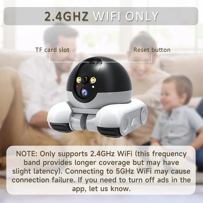 WiFi Robot 1080P Pet Camera with App for Dogs &amp; Cats. 2-Way Talk, Night Vision &amp; Motion Detection