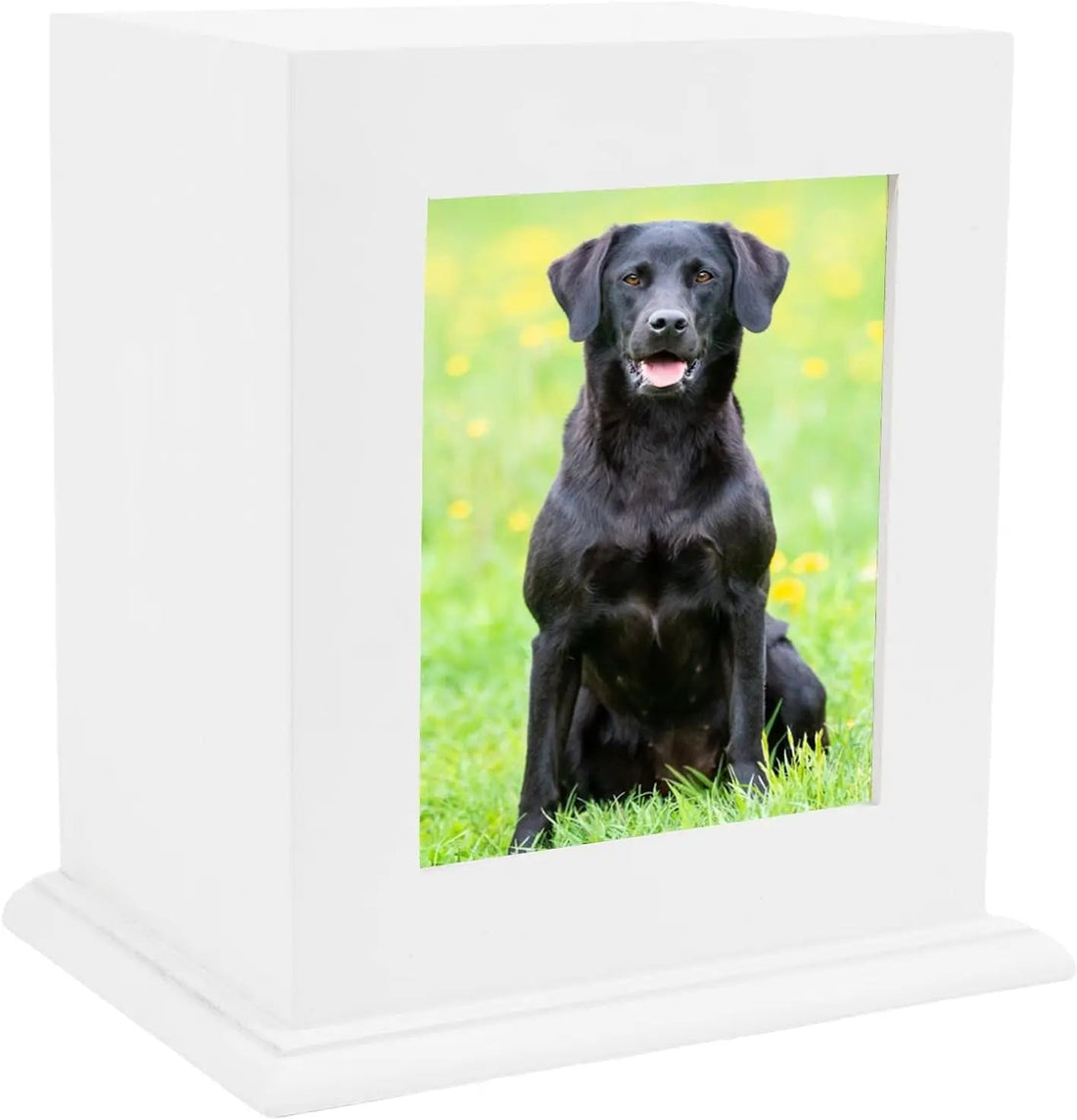 Wooden Pet Memorial Urn with Photo Frame Keepsake Box for Dogs &amp; Cats