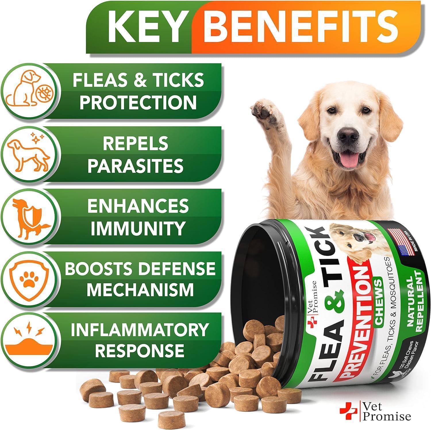 Flea &amp; Tick Chews for Dogs 2-Pack