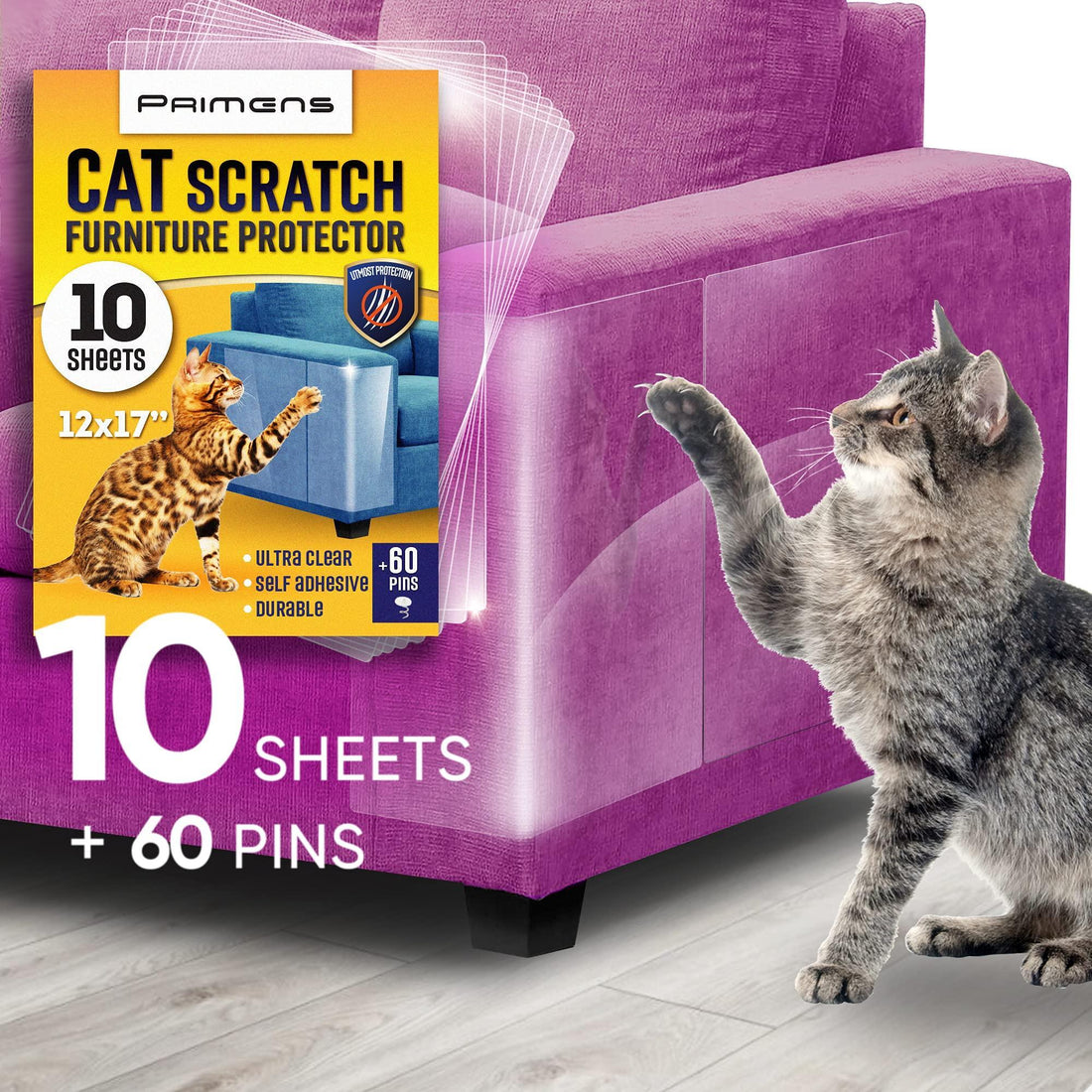 Cat Scratch Furniture Protectors for Sofa 10 XL Sheets