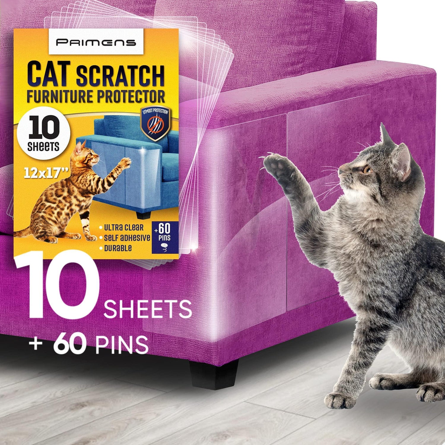 Cat Scratch Furniture Protectors for Sofa 10 XL Sheets