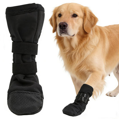 Dog Recovery Boot For Injured Paws - Breathable Dog Shoes With Non-Slip Sole &amp; Self-Adhesive Strap, Dog Bootie To Protect Wounds From Licking, Dirt, And Infection - For Small To Medium Dogs