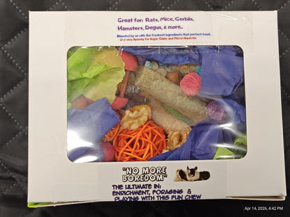 Play &amp; Chew Rodent Fun  "No More Boredom" Box - Rats, Mice, Gerbils, Hamsters...