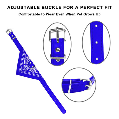 Adjustable Bandana Pet Collar Leather Triangle Scarf