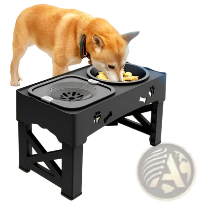 Adjustable Double Stainless Steel Pet Feeder Bowl