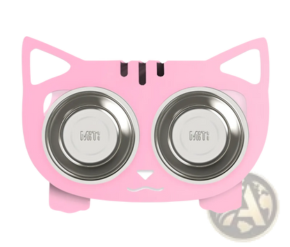 Adjustable Elevated Double Stainless Steel Pet Bowl
