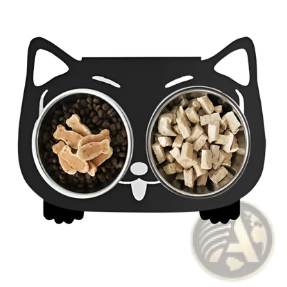 Adjustable Elevated Double Stainless Steel Pet Bowl