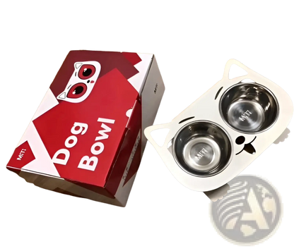 Adjustable Elevated Double Stainless Steel Pet Bowl