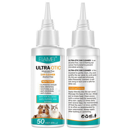 Pet Ear Cleaner – Gentle Ear Cleaning Solution for Dogs &amp; Cats | Removes Wax, Mites &amp; Prevents Infections
