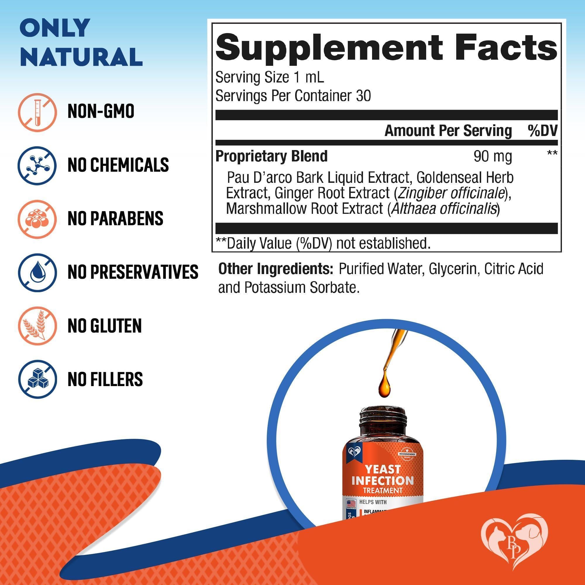 Dog Yeast &amp; Anti-Itch Supplement Drops Skin Ears &amp; Allergy Relief