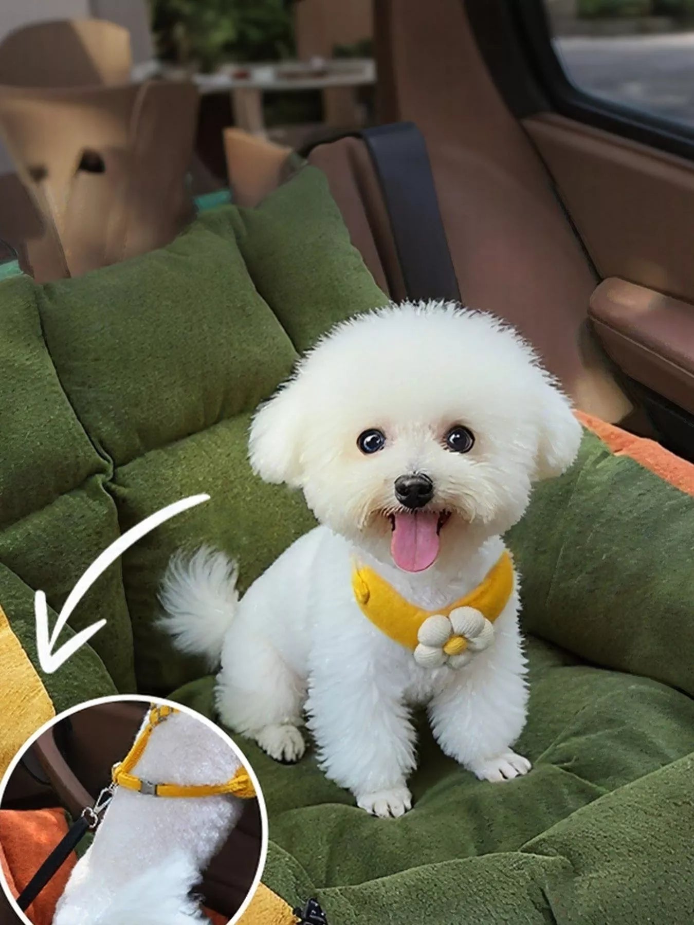 Comfortable &amp; Secure Pet Car Seat Bed
