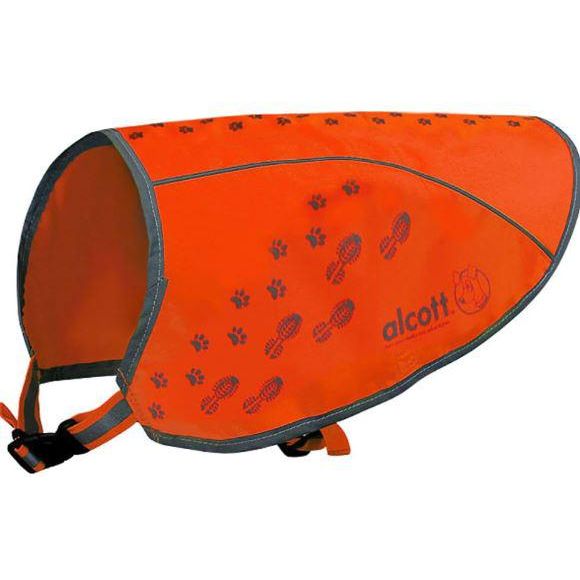 Alcott Visibility Dog Vest with Reflective Trim, Neon Orange Small