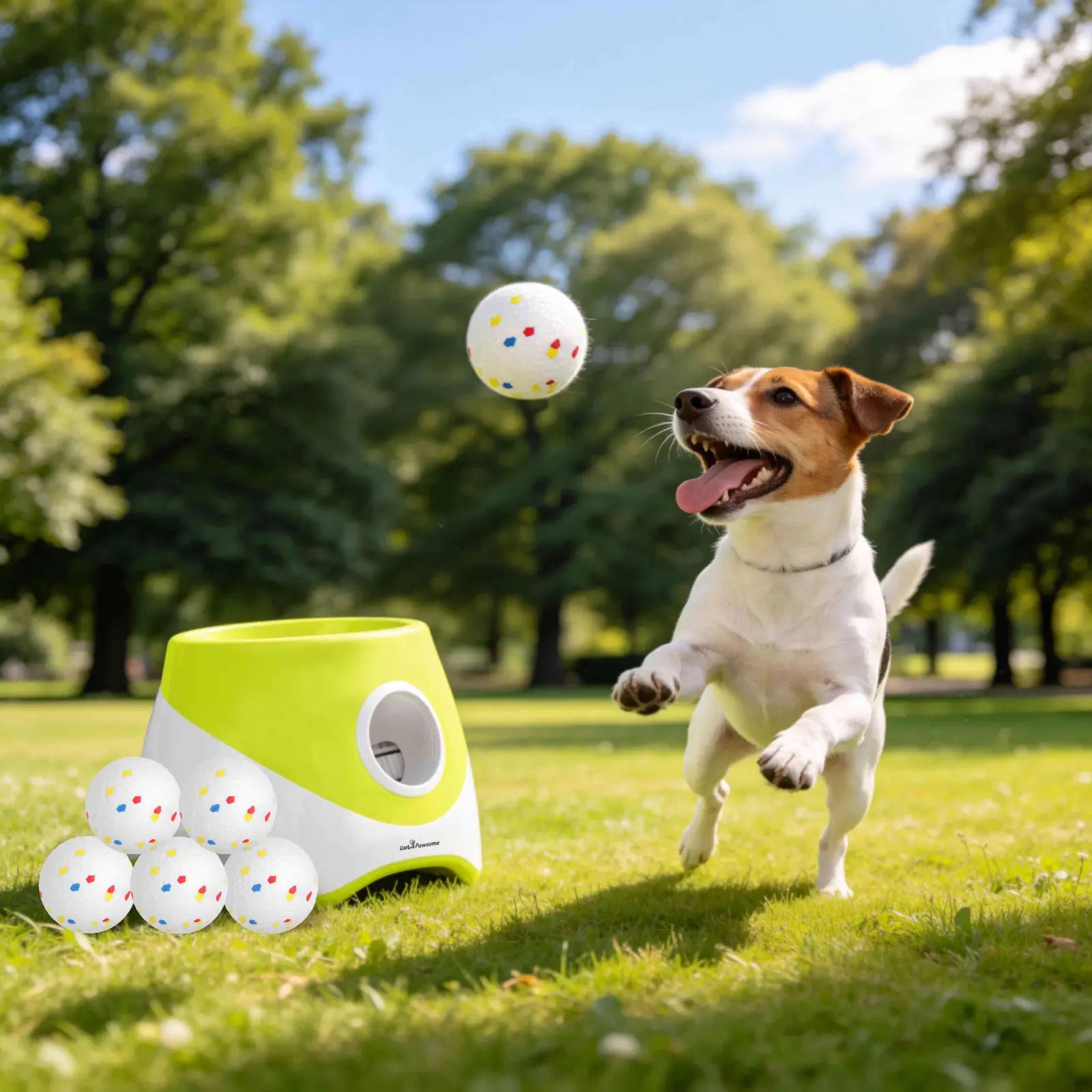 Automatic Dog Ball Launcher with 6 Etpu Balls 2200mah