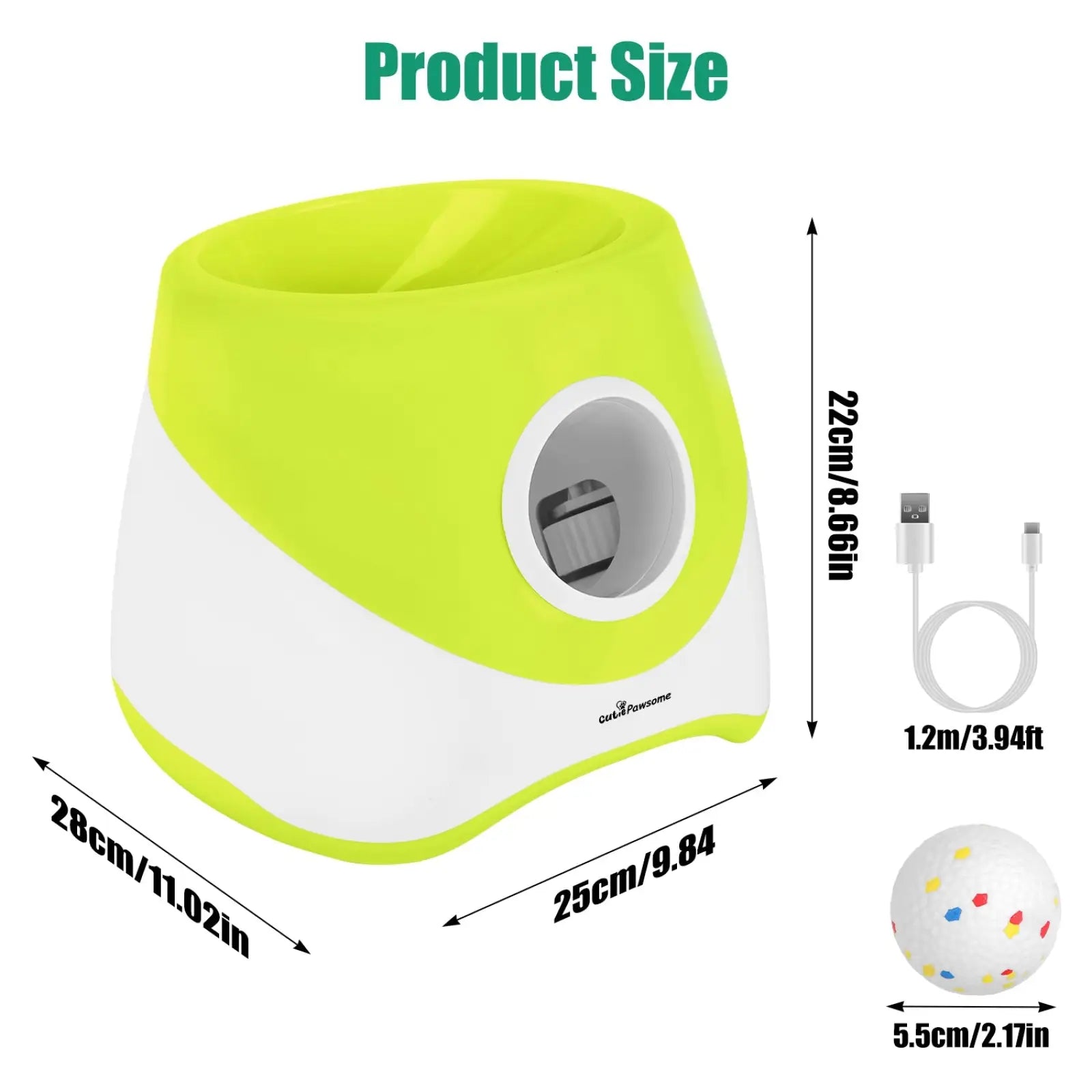 Automatic Dog Ball Launcher with 6 Etpu Balls 2200mah