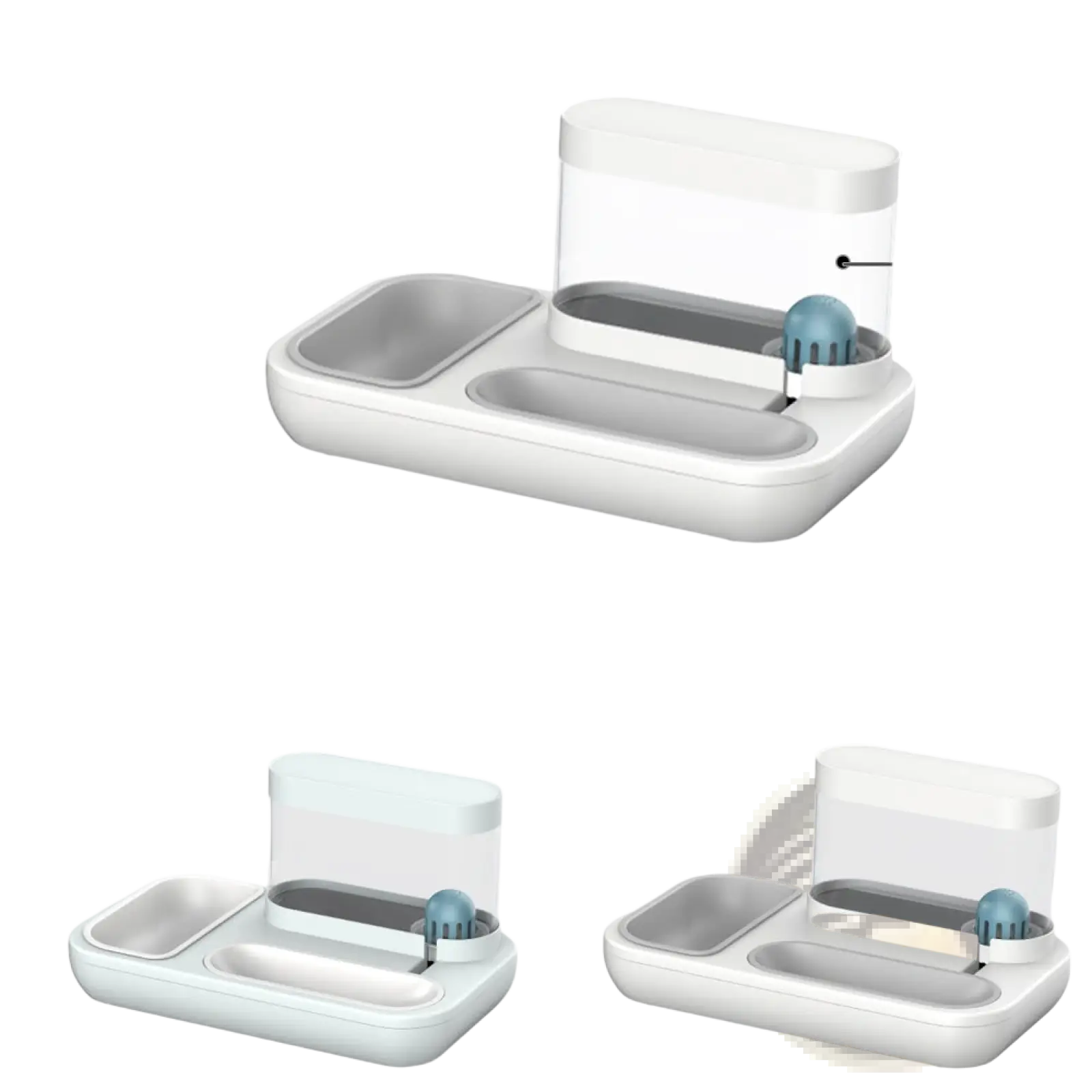Automatic Pet Feeder and Water Dispenser Double Bowl